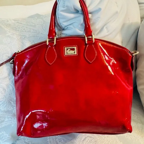 Dooney & Bourke Apple Red Satchel - Picture 2 of 10